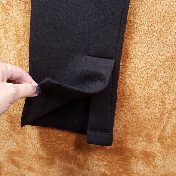 BEAUFILLE Pants Womens Size 0 Black Straight Leg Ankle Slit ALCOTT Trouser - Picture 2 of 13